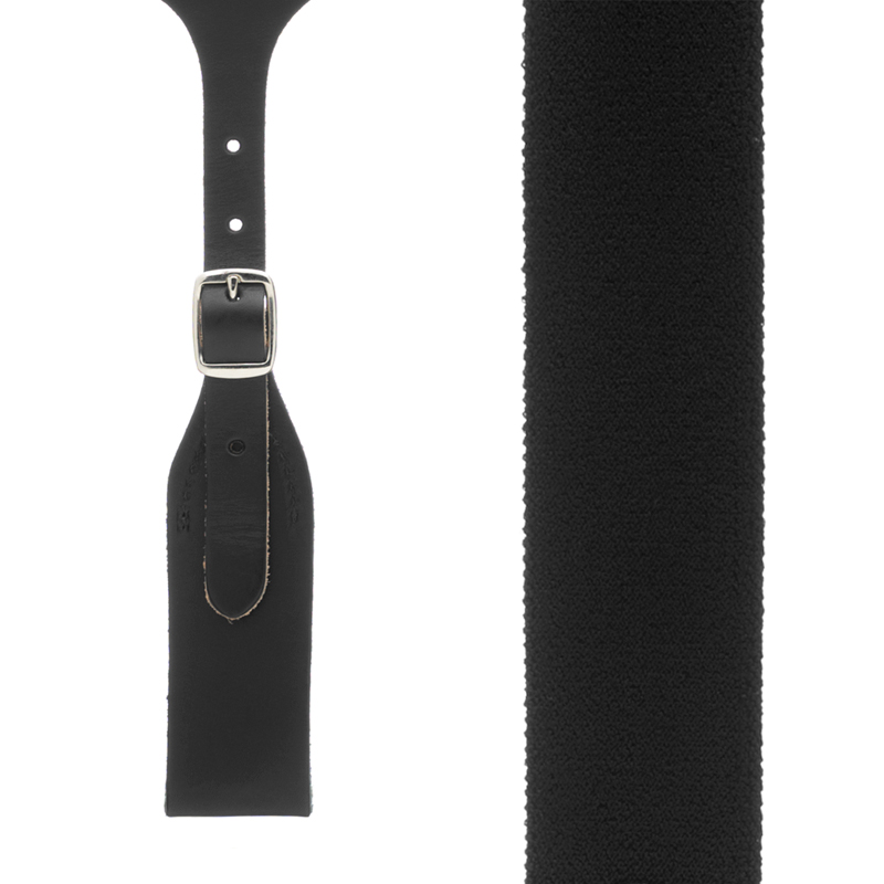 Black Rugged Comfort Suspenders - Belt Loop