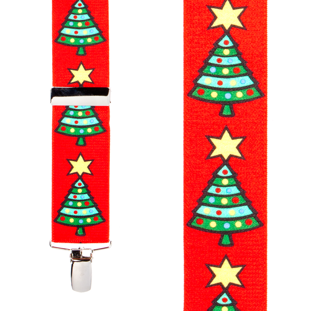 Christmas Tree Suspenders - 1.5 Inch Wide Clip