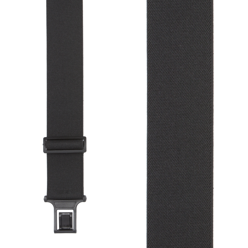 Black Perry Suspenders - 2 Inch Wide Belt Clip